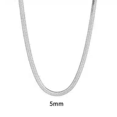 cooraree Blade Cuban Chain Necklace Silver