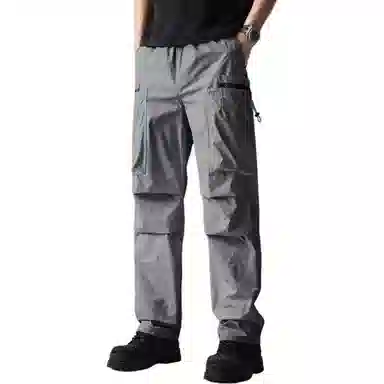 贵色 高端美式机能薄款直筒宽松直筒可拆卸伞兵裤户外软壳高街潮牌休闲工装裤 男女同款