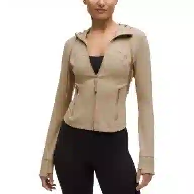 lululemon Hooded Zip Jacket Khaki