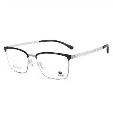 【联系客服可选配镜套餐】 康视顿 商务方框 β钛钛材 光学镜架 男款