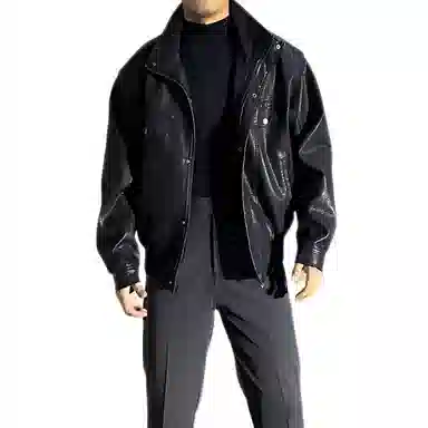 HLPT Black Leather Jacket