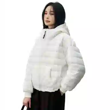 鸭鸭 舒适经典休闲时尚短款防寒连帽保暖轻薄羽绒服 女款