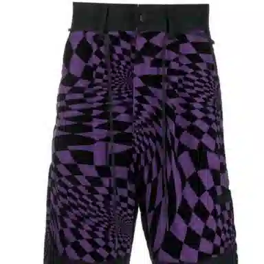 Vans Abstract Print Straight Pants Black Purple