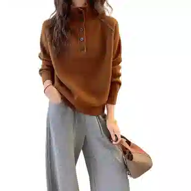 水中花 秋款打底套头休闲时尚舒适长袖针织衫 女款