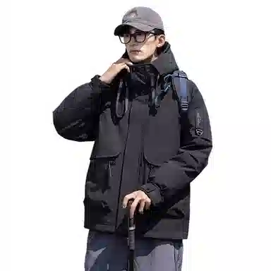 鸭鸭 时尚休闲工装百搭短款羽绒服 男女同款