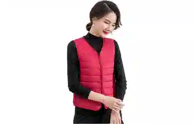 鸭鸭 经典抗寒轻薄保暖内搭外穿无领马甲 女款