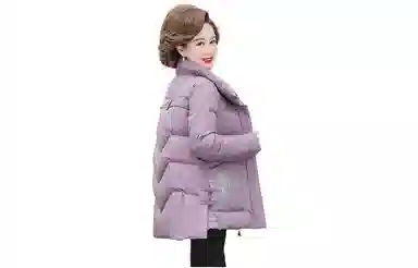 鸭鸭 纯色立领拉链羽绒服 女款