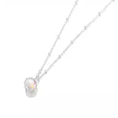 珂里 简约轻奢月光花朵锁骨链海洋之心设计感百搭甜美 环保合金 项链 女款