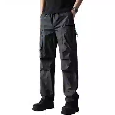 贵色 高端美式机能薄款直筒宽松直筒可拆卸伞兵裤户外软壳高街潮牌休闲工装裤 男女同款