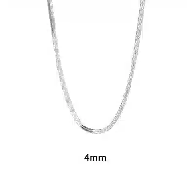 cooraree Blade Cuban Chain Necklace Silver