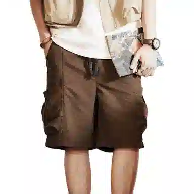 格蓝鹿 美式微弹纯色五分休闲短裤 男款