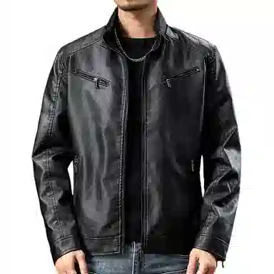 dme Classic Biker Leather Jacket