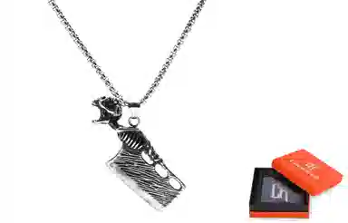 Cooraree Skull Dagger Pendant Necklace