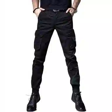 贵色 时尚都市纯色微弹中腰休闲裤 男款