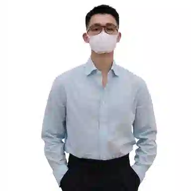 沐诚阳译 何青菜棉麻洗水面料马蹄袖口贝壳扣舒适长袖男衬衫  男款