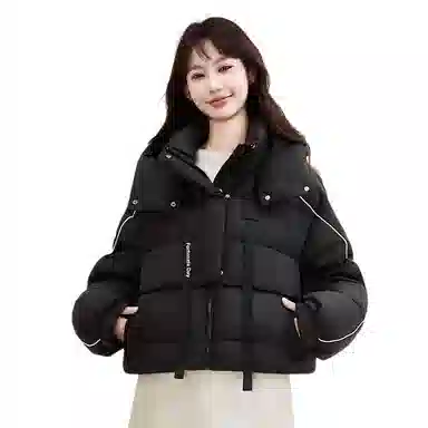 鸭鸭 时尚百搭韩版短款面包服羽绒服 女款