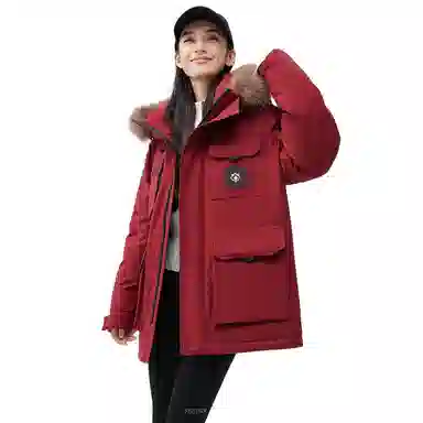 鸭鸭 蓝钻系列 中青年时尚韩版休闲百搭连帽宽松户外运动防寒保暖中长款羽绒服 男女同款