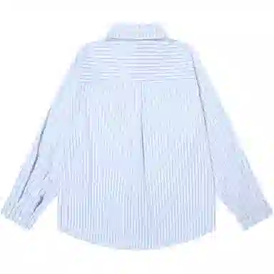 【dme】 美式简约复古条纹衬衣长袖男春季潮牌纽扣设计感宽松休闲情侣慵懒风外套衬衫 男女同款