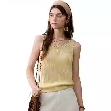 谜秀 针织纯色通勤背心 女款