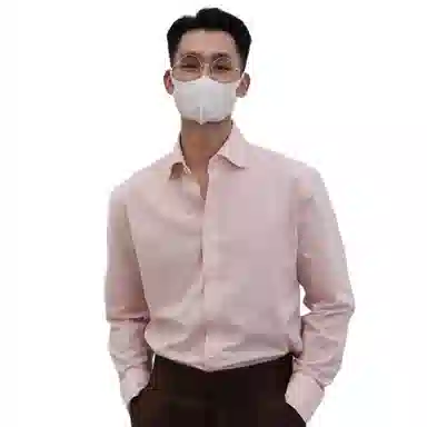 沐诚阳译 何青菜棉麻洗水面料马蹄袖口贝壳扣舒适长袖男衬衫  男款