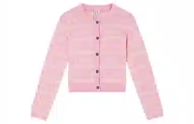 美特斯邦威 开衫外穿纽扣纯色针织衫 女款