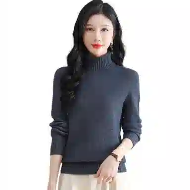 恒源祥 高端品质精细厚款高领针织衫 女款