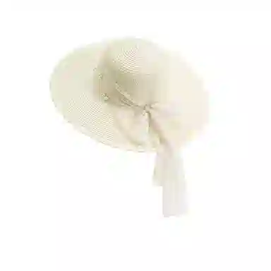 艾佳微 田园风蕾丝蝴蝶防晒度假沙滩#好运 聚酯纤维 渔夫帽 男女同款情侣款