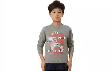 儿童款 恒源祥 打底加厚针织印花保暖毛衣