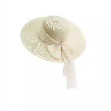 艾佳微 田园风蕾丝蝴蝶防晒度假沙滩#好运 聚酯纤维 渔夫帽 男女同款情侣款