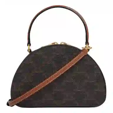 Celine Triomphe Half Moon Bag Tan
