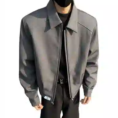 布客行 韩系复古垫肩短款翻领西装 日常通勤百搭氛围感夹克外套 男女同款