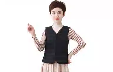 鸭鸭 经典抗寒轻薄保暖内搭外穿无领马甲 女款