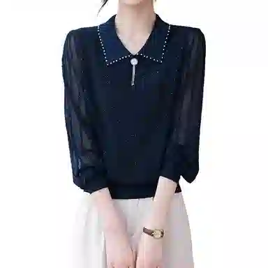 曲韩 休闲舒适时尚百搭长袖针织衫 女款