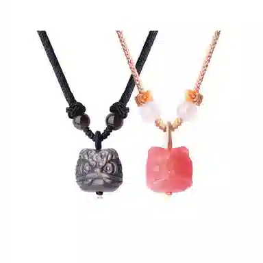 琅风 狮来运转链饰国风大气百搭有质感简约长度可调 玛瑙 项链 男女同款情侣款