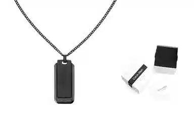 Calvin Klein CK Series I Black & Silver Necklace