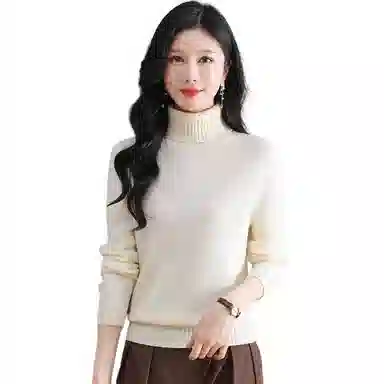 恒源祥 高端品质精细厚款高领针织衫 女款