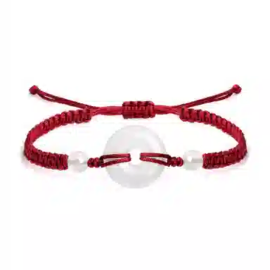 【福运双至】 老凤祥 平安扣转运珠 缠丝纹转运珠 新中式极细编织 简约高级感 吉祥轻奢小众 #好运 玉髓 手绳 男女同款情侣款