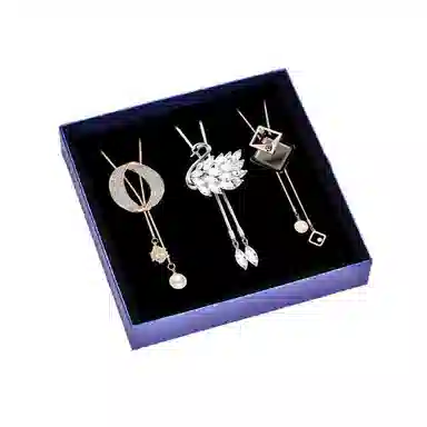 缔晶 精致轻奢加长款天鹅礼盒 优雅时尚造型感外套 合金 项链 女款