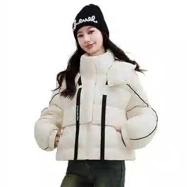 鸭鸭 时尚百搭韩版短款面包服羽绒服 女款