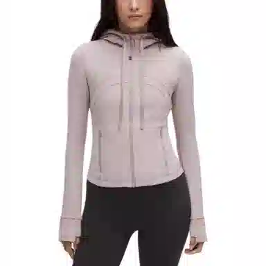 lululemon Hooded Zip Jacket Khaki