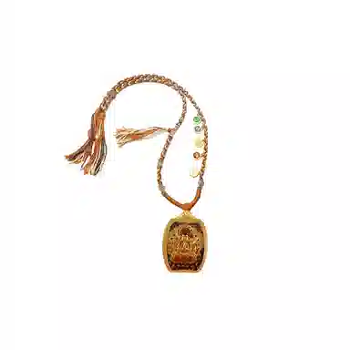 玉临门 国潮唐卡佛牌吊坠本命佛 合金 项链 男女同款情侣款