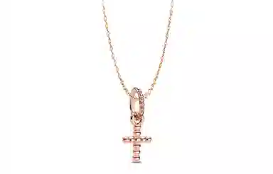 Pandora Cross Necklace Set Rose Gold