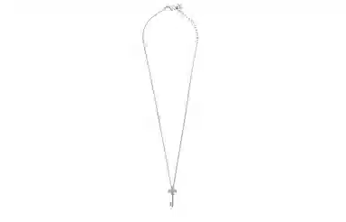 Swarovski Key Clover Pendant Necklace Silver