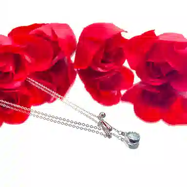 Erxi Ocean Tear Necklace Blue Crystal