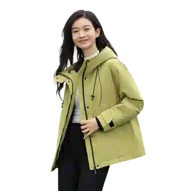 鸭鸭 连帽时尚百搭保暖纯色休闲羽绒服 男女同款