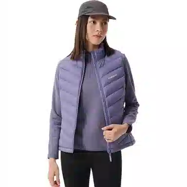 探路者 舒适简约百搭字母马甲 女款 寂静紫