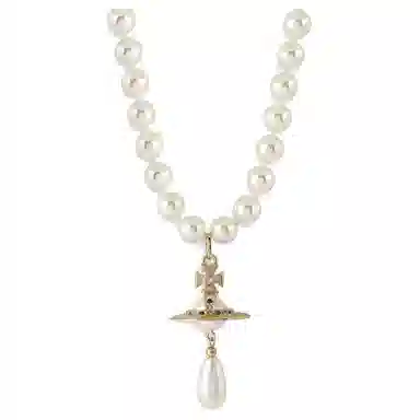 Vivienne Westwood One Row Pearl Drop Choker