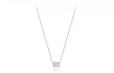 牧言 冷淡风气质简约小众设计高级感 光面立体璀璨圆环罗马数字不对称链条流苏锁骨链 钛钢 闪耀小蛮腰项链 女款