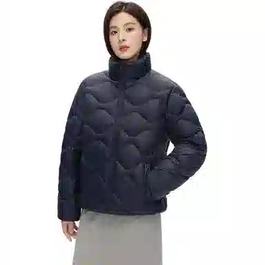 鸭鸭 通勤立领纯色拉链长袖羽绒服 女款