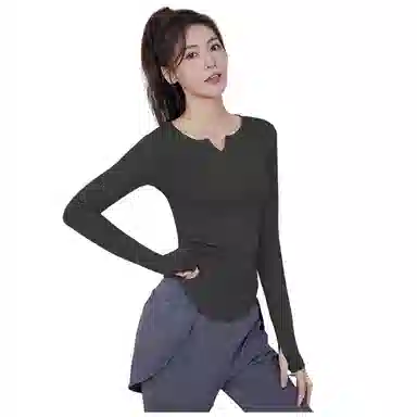 玉儿恋 吸湿排汗修身长袖健身衣 女款